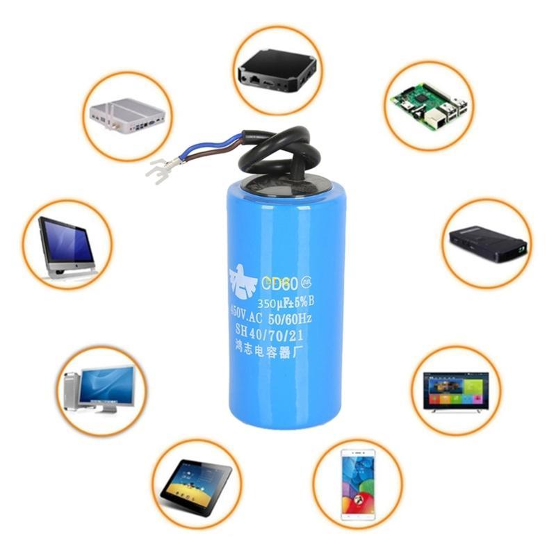 Btsg CD60 Startup Capacitors เปลือกพลาสติก Electrolytic Cell 450V 450VAC 350UF 400UF 500UF 600UF 450