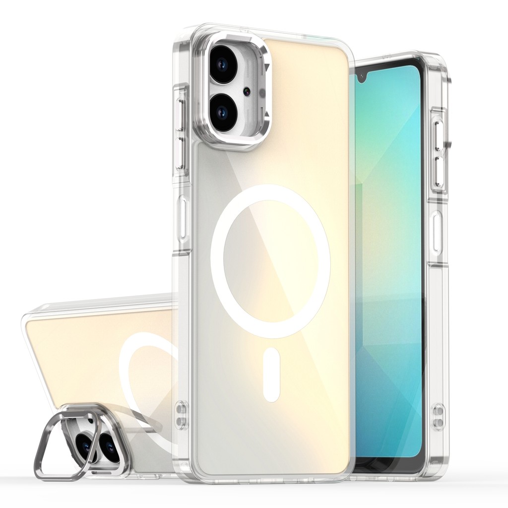 เคส Samsung A06 A16 A26 A36 A56 5G 4G LTE ขาตั้งเลนส์ แม่เหล็ก เพชร เคสโทรศัพท์แบบใส ฮาร์ดอะคริลิก โ