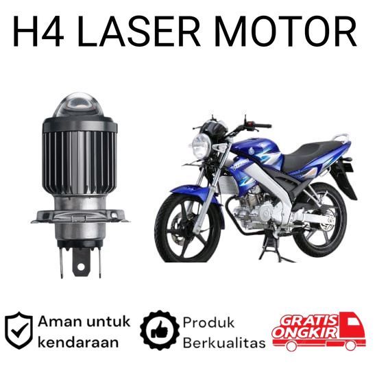 1 ชิ้น H4 เลเซอร์ไฟหน้า LED สีขาวสําหรับ Yamaha Vixion เก่า Koko รถมอเตอร์ไซด์