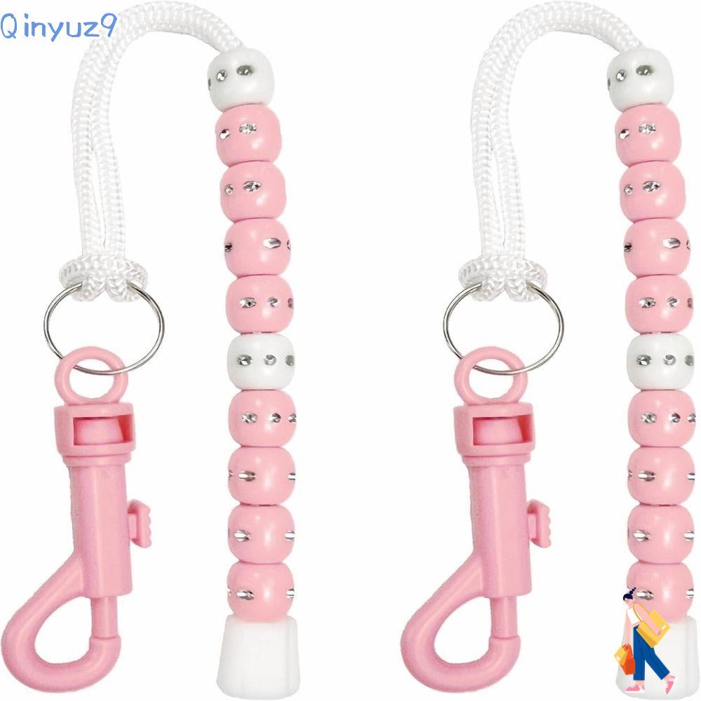 QIYUZ9 เคาน์เตอร์กอล์ฟ, Shining Stone Buckle 2PCS Golf Score Counter, นับจังหวะ Rhinestone Bead Chai