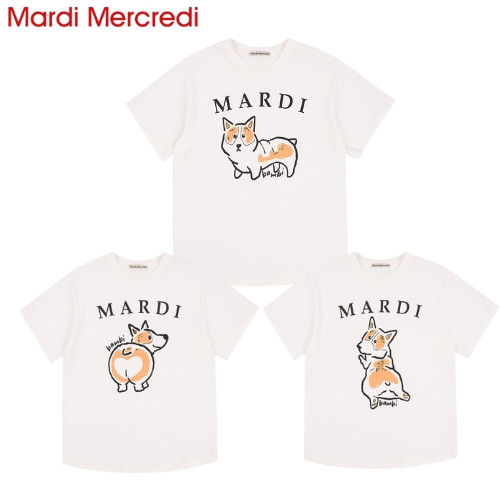ใหม่ผ้าฝ้ายสบายน่ารัก corgi Puppy พิมพ์ผู้หญิงแขนสั้น