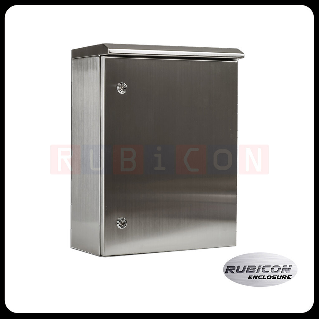 RBN-02 ตู้คอนโทรลสแตนเลส ฝา 1 ชั้น มีหลังคาตรง Size : W300 x H450 x D150 mm. สแตนเลส 304 (SUS 304) ค