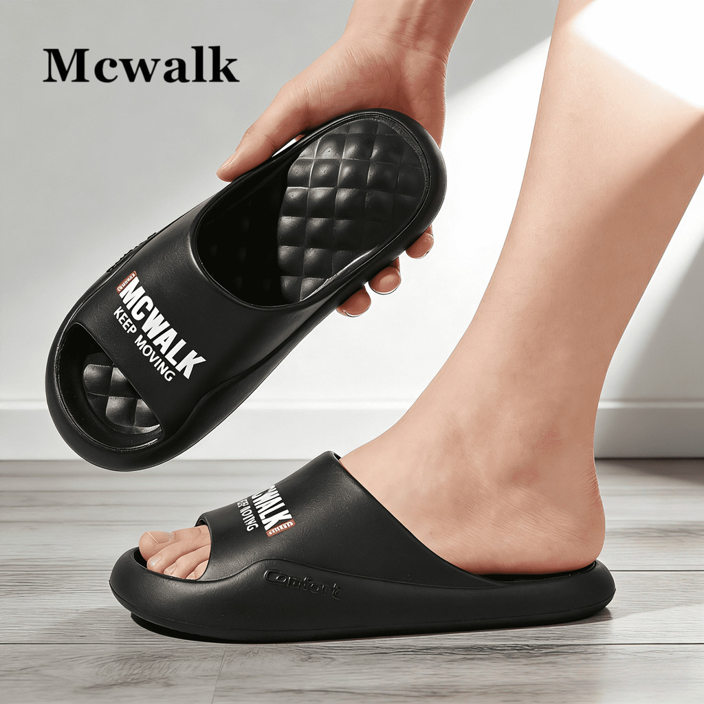 MCWALK Home Casual รองเท้าแตะกันลื่นทนต่อการสึกหรอผู้ชายผู้หญิงขนาดเดียวกัน 36-45