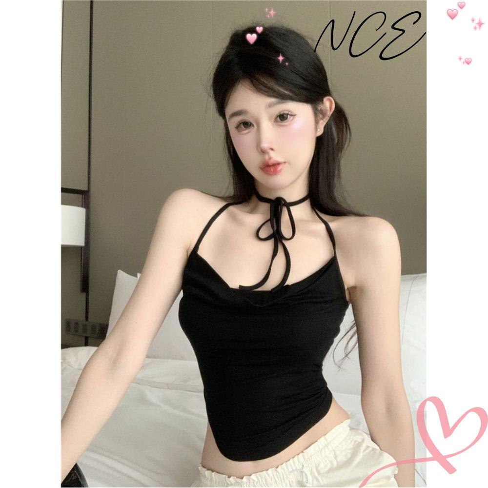 เสื้อกั๊กคอ NCE, สลิงสาวเผ็ดหวานฤดูร้อนอารมณ์, ลุคลําลองสลิมสั้นด้านบนวันหยุดชายหาด