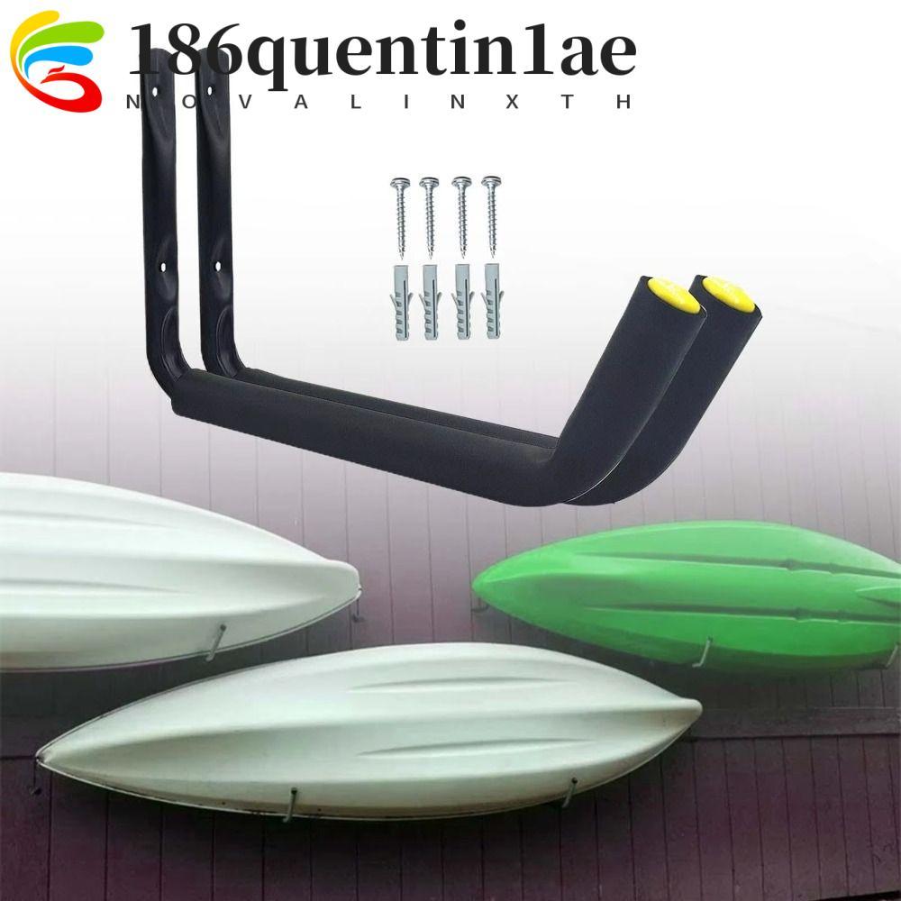 QUENTIN1AE Kayak Hanger,ติดผนังแบบพกพาKayak Rack,กระดานโต้คลื่นHeavy Dutyอเนกประสงค์สีดําโรงรถKayak 