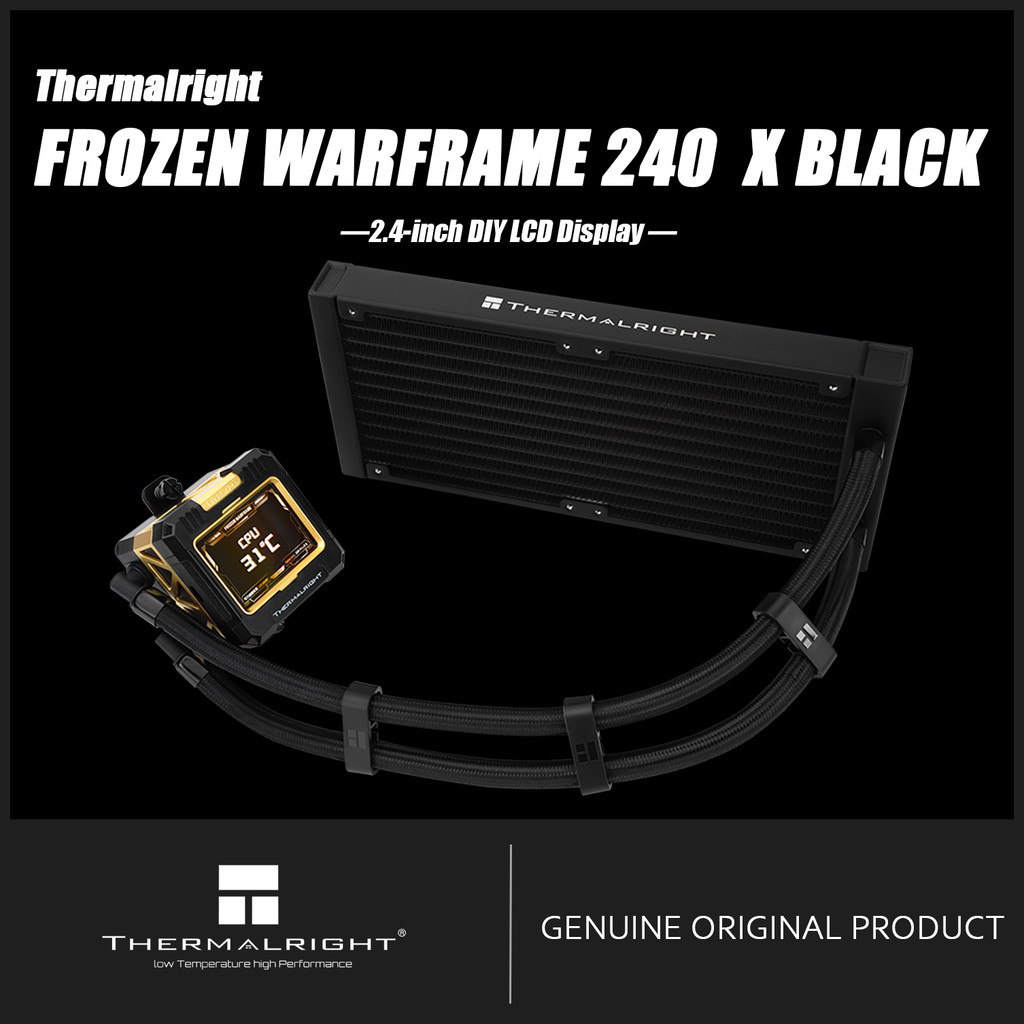 Thermalright FROZEN WARFRAME 240 X BLACK AIO CPU LIQUID COOLER FW240 X BLACK 2.44 นิ้ว DIY จอแสดงผล 