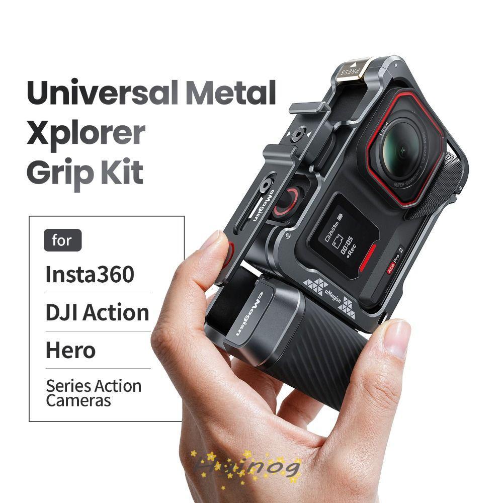 HYINOG Street Grip Vlog Holder,อลูมิเนียมQuick Release Xplorer Grip Kit Handle,น้ําหนักเบากล้องขยายอ