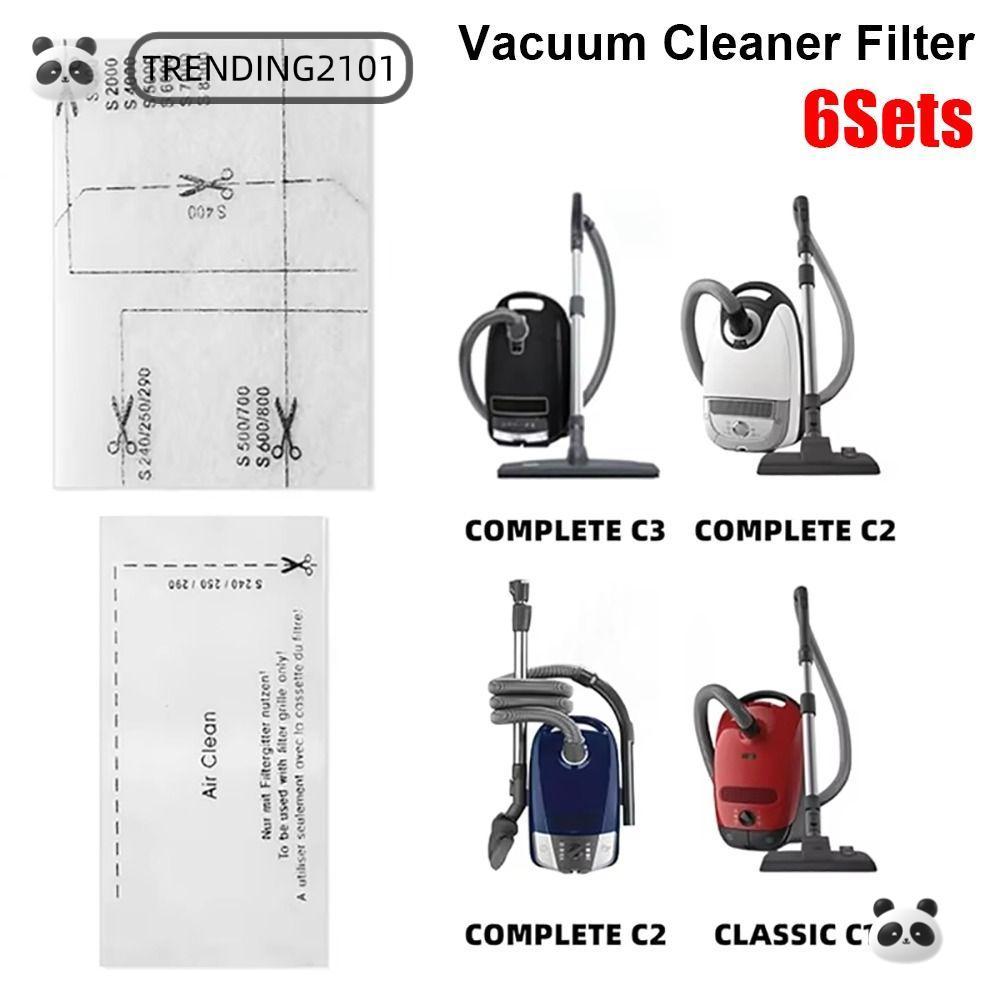 TRENDING 6 ชุดผ้าฝ้ายกรองไอเสีย Air Clean ตัวกรองเครื่องดูดฝุ่น, แพ็คทนทานเครื่องใช้ในบ้านอะไหล่สําห