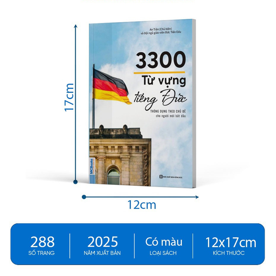 หนังสือ - 3300 คําศัพท์เยอรมันโดยหัวข้อสําหรับมือใหม่ [HCMC Bookstore-622]