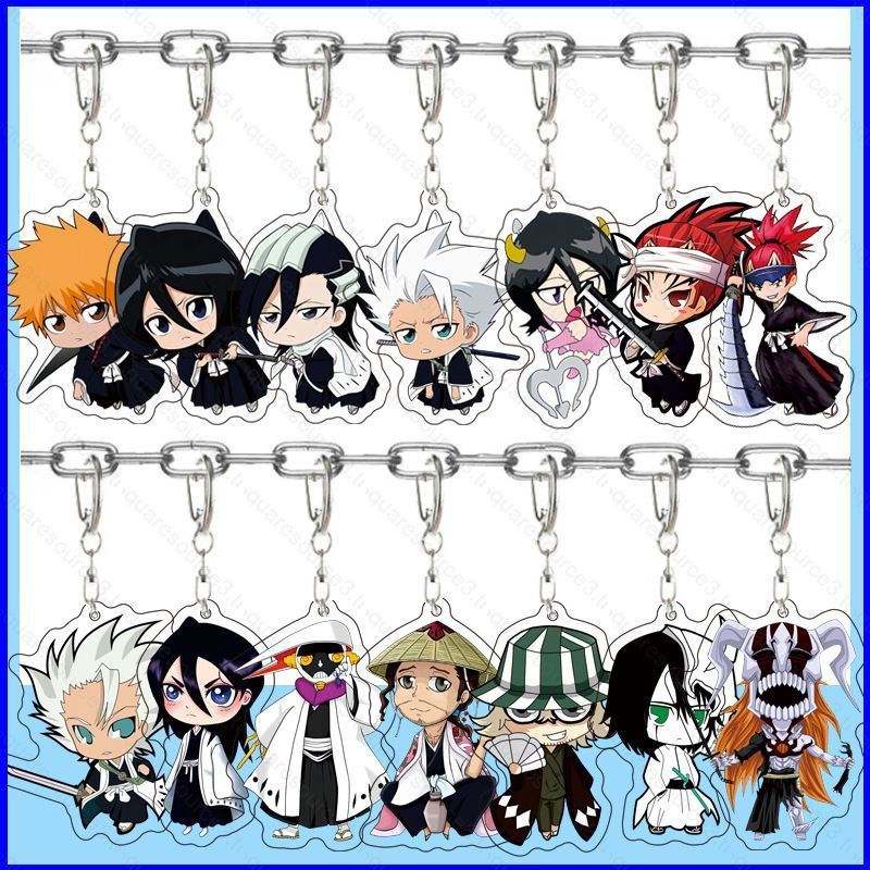 Bleach Kurosaki Ichigo Kusaki Rukia Inoue Orihime acylic key holder พวงกุญแจกระเป๋าจี้