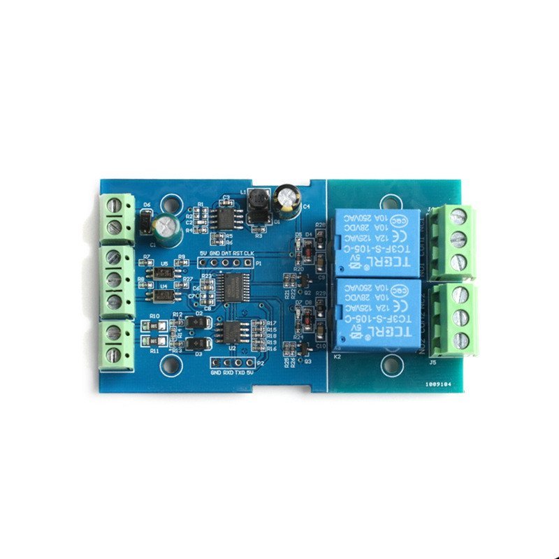 1/2/4 โมดูลรีเลย์วงจร RS485/TTL UART 1/2/4 เอาต์พุตอินพุตวงจรพร้อมการป้องกันการเชื่อมต่อป้องกันการย้