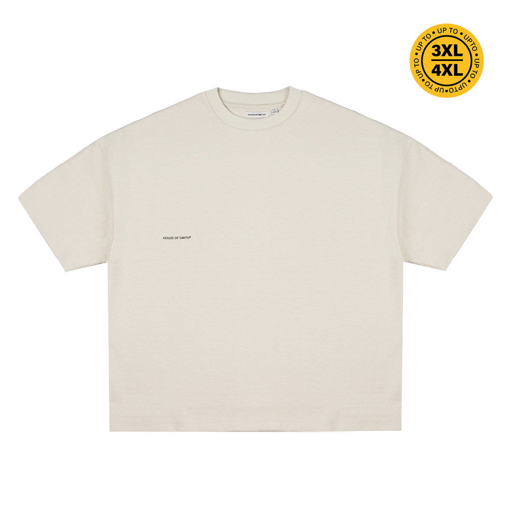 House of Smith Mens Boxy T-Shirt - Form 330 Boxy Cream - Boxy T Shirt