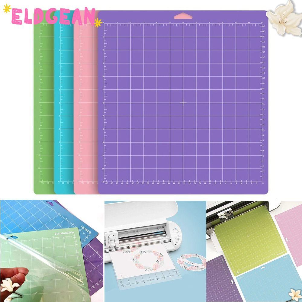 แผ่นรองตัด ELDGEAN แผ่นรองตัด PVC การ์ดหนา กาวพกพา ด้ามจับแข็งแรง ตัวอักษร Cameo Silhouette|แผ่นรองส