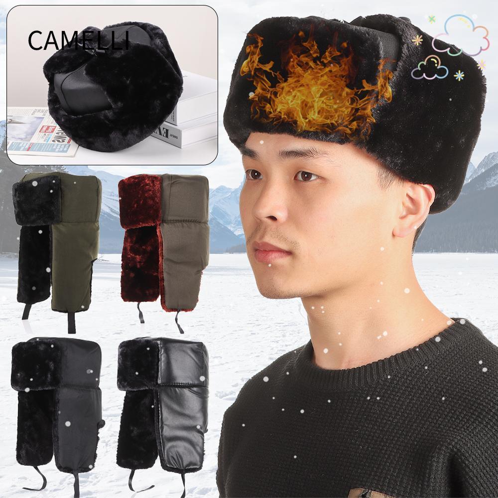 CAMELLI Ushanka หมวกขนหนาสำหรับผู้ชาย