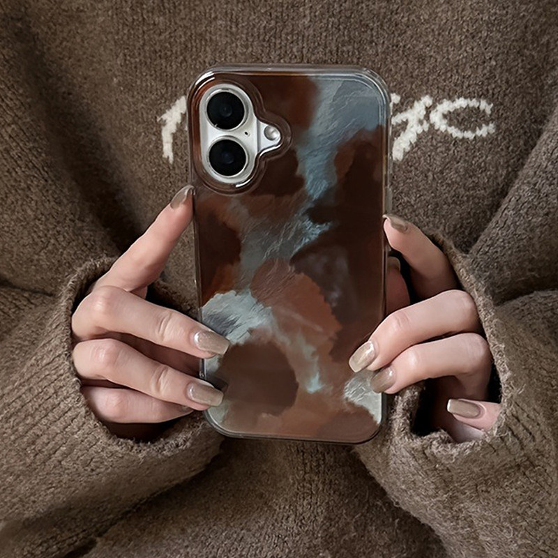 ฤดูใบไม้ร่วงฤดูหนาวVINTAGE Coffee Blendสีน้ําตาลรูปแบบเคสโทรศัพท์สําหรับiPhone 17 16 15 14 13 12 11 Pro Max 17Air 7 8 Plus X XR XS Cover - รูปที่ 5