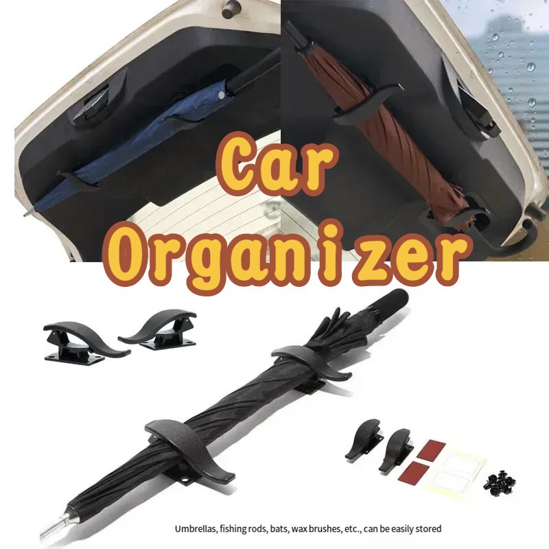 รถที่นั่งกลับตะขอ 2 ชิ้นกาวแขวนสําหรับกระเป๋าร่มอเนกประสงค์ Trunk Organizer อุปกรณ์จัดเก็บ ราคา ถูกที่สุด ดีลบีเคเค แกลเลอรีภาพที่ 2