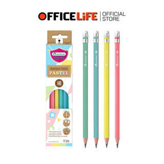 Master Art (มาสเตอร์อาร์ต) ดินสอไม้ แฟนซี พาสเทล ความเข้ม HB…