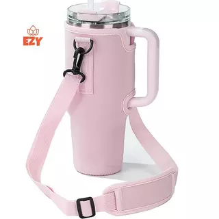 EZY 40oz ขวดน้ํา Carrier กระเป๋าปรับสายคล้องไหล่ถ้วยแก้วแขนสีทึบขวดสําหรับเดินป่ากลางแจ้งใหม่