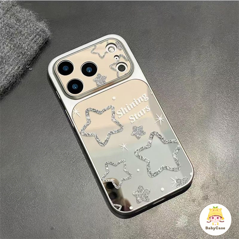 เคสโทรศัพท์กระจกกระต่ายน้อยน่ารักเรียบง่าย เคสไอโฟน17 เหมาะสำหรับIPhone X XS Max17 16 11 13 XR 14 12 ProMAX 14 Plus