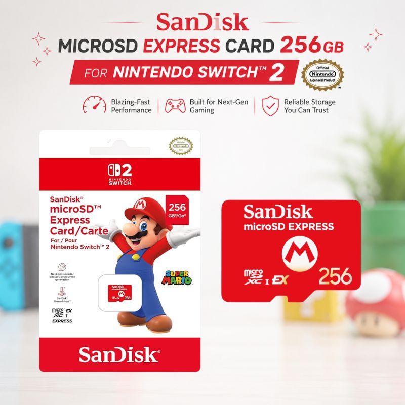 SanDisk microSD Express Card 256GB for Nintendo Switch 2