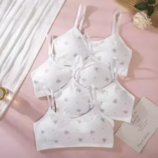 YANINDA เสื้อชัั้นในเด็กโตลายโบว์ เสื้อซับในเด็กโต10-16ปี แบบสวม ฟองน้ำเย็บติด สำหรับเด็กนักเรียน รอบอก 24-32 นิ้ว #803