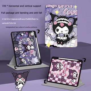 360°หมุนตั้ง เคสฝาพับ Samsung Galaxy Tab A8 A7 lite S6 lite s9 fe A9plus s8 +/s7fe s10lite Right pen Case Samsung kuromi
