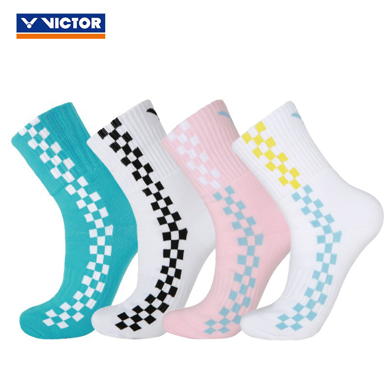 Wickdo VICTOR Victory ถุงเท้าแบดมินตัน SK1004 ผู้ชายผู้หญิง Anti-Slip ดูดซับเหงื่อถุงเท้ากีฬาสูงหลอด