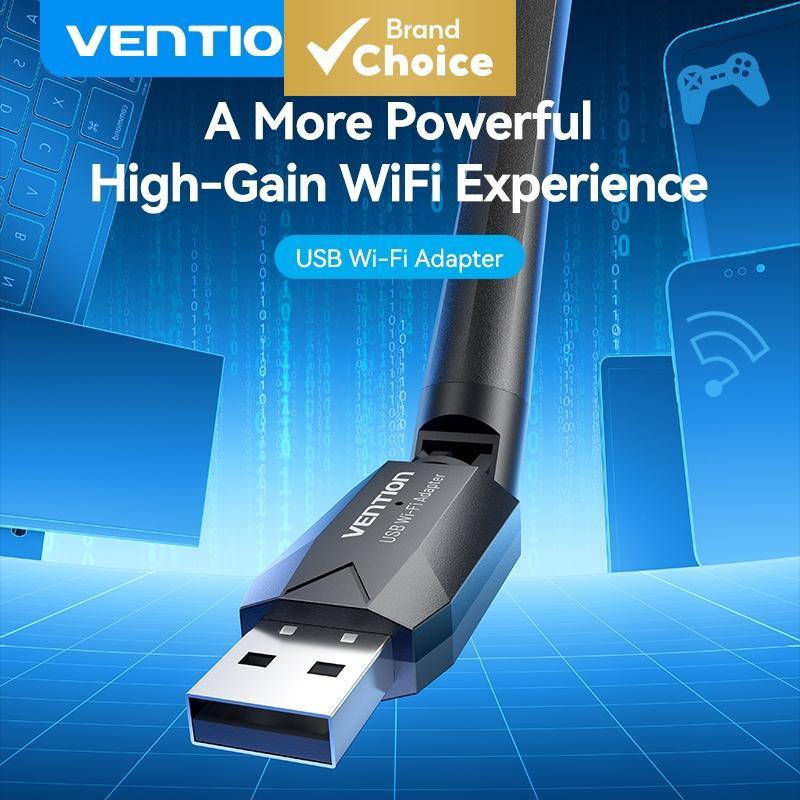 อะแดปเตอร์ USB ไร้สาย Vention ความเร็ว 650Mbps สัญญาณ 2.4G เสริมรับสัญญาณเครือข่ายสําหรับคอมพิวเตอร์เดสก์ท็อป