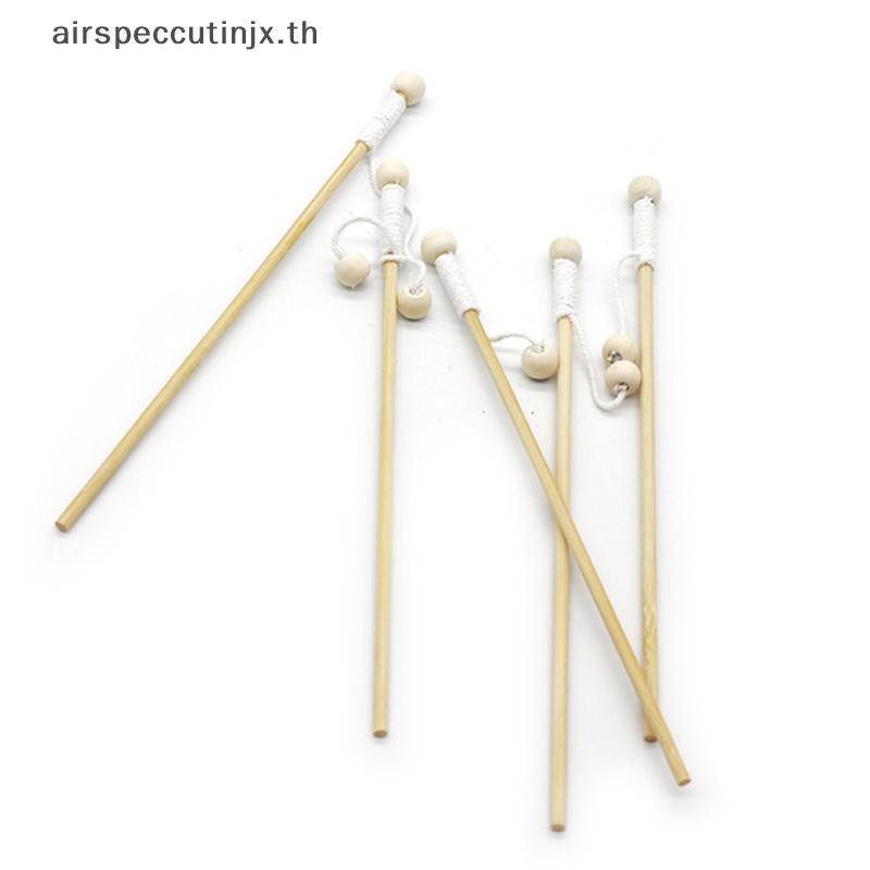 Airspeccutinjx 5 ชิ้นไม้ Magnetism เบ็ดตกปลาของเล่นเด็ก Early Educational Parent-child Interactive Fishing Rod TH