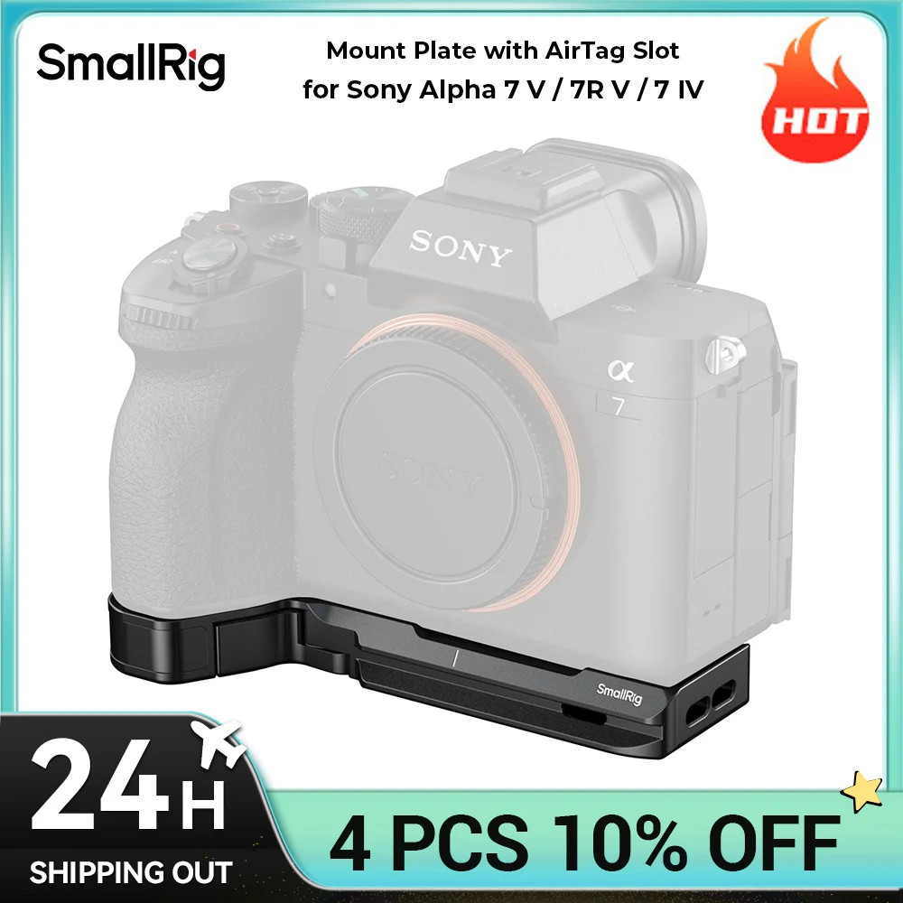 SmallRig Mount Plate with AirTag Slot สําหรับ Sony Alpha 7 V / 7R V / 7 IV เท่านั้น 98g ในตัว AirTag