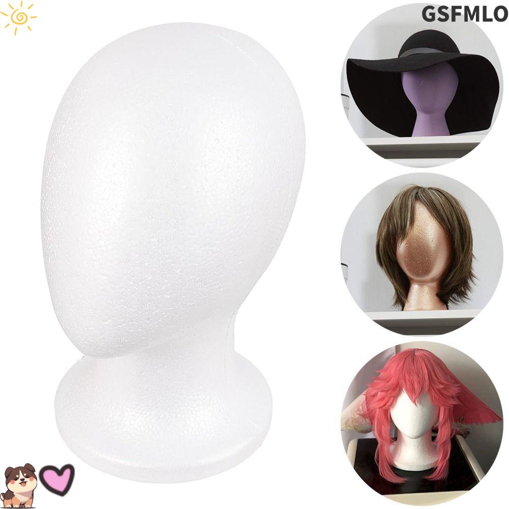 GSFMLO ขาตั้งโชว์วิกผม, หัวหุ่นโฟมมั่นคงสีขาว, หัว Manikin น้ําหนักเบา