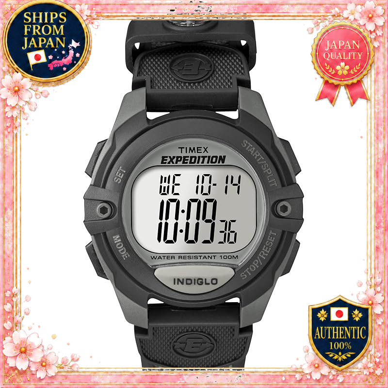 TIMEX Expedition T40941 Quartz 10ATM Water Resistant Black Dial Resin Watch