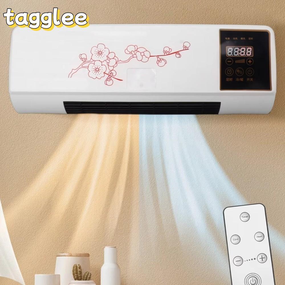 TAGGLEE เครื่องเป่าลมติดผนัง, รีโมทคอนโทรลเสียงรบกวนต่ํา เครื่องเป่าลมอุ่นเย็น, แบบพกพาปรับอุณหภูมิสองวัตถุประสงค์ประหยัดพลังงานเครื่องทําความร้อนไฟฟ้า Parlor ใช้