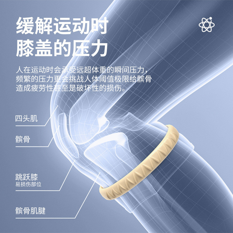 บาง Patella Band บาสเกตบอลเข่า Band ยืดหยุ่น Patella แหวนผู้ชายผู้หญิงยาง Band เข่า Pads ป้องกันคงที