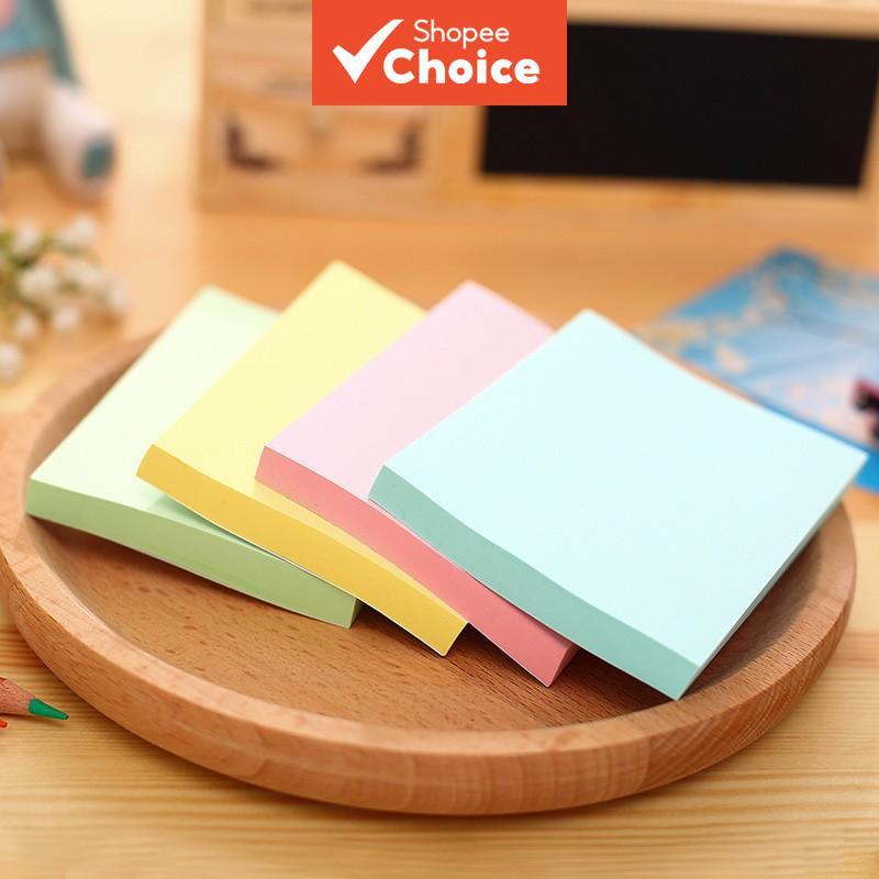 กระดาษโน้ตสี่เหลี่ยมสีสันสําหรับออฟฟิศ ขนาด 76x76 มม. จํานวน 400 แผ่น