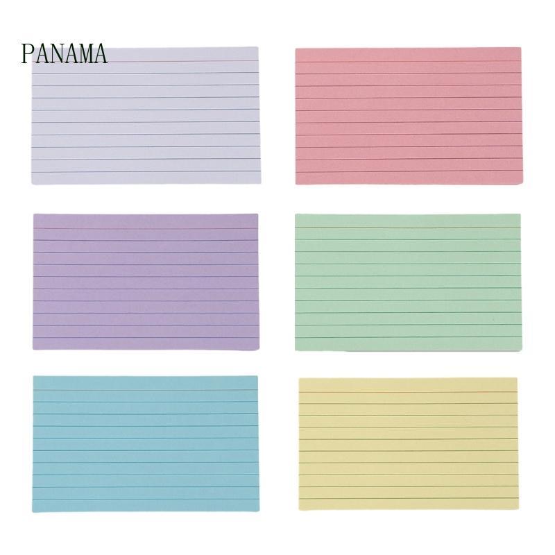 NAMA 50 แผ่นกระดาษหมายเหตุสี Indexcard 3x5 นิ้ว Ruled Notecards กว้างเรียงราย Study Card หมายเหตุสําหรับ Office School Su