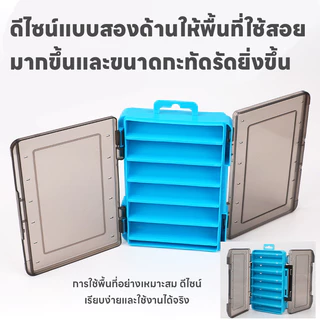 กล่องใส่เหยื่อปลอม อุปกรณ์ตกปลาเอนกประสงค์ใส่ได้ อุปกรณ์ตกปลาจัดเก็บเป็นระเบียบ 2 ด้าน มีให้เลือก 2 ขนาด