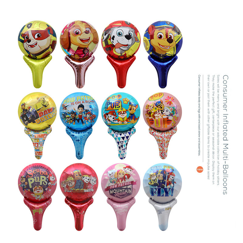 Dog Patrol Balloon pawpatrol การ์ตูนฟอยล์บอลลูน Puppy Patrol การ์ตูนบอลลูน Handheld Stick