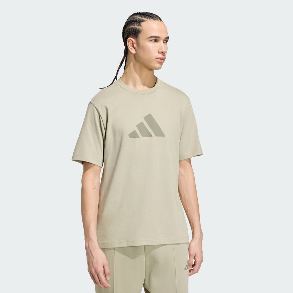 adidas ไลฟ์สไตล์ เสื้อยืด Future Icons 3 Bar Logo ผู้ชาย สีน้ำตาล KD5184