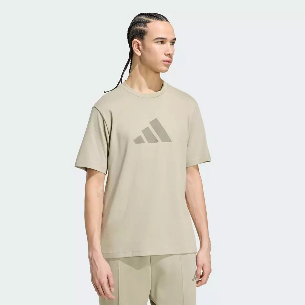 adidas ไลฟ์สไตล์ เสื้อยืด Future Icons 3 Bar Logo ผู้ชาย สีน้ำตาล KD5184