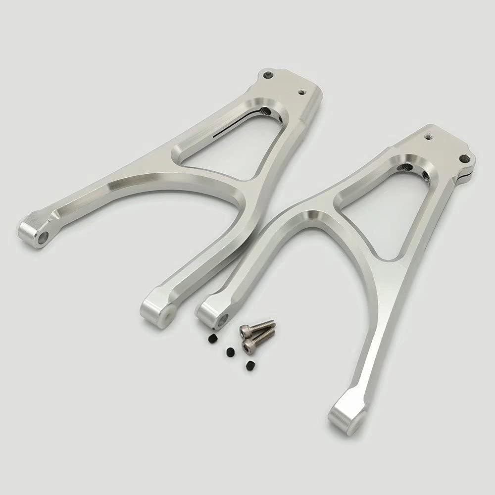 อลูมิเนียมแขนช่วงล่างด้านหลัง L + R Silver สําหรับ Traxxas 1/10 E-Revo 2.0 VXL 8633 8634