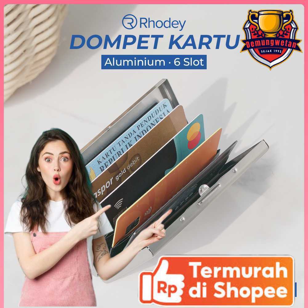 Rhodey Slim Aluminium 6-Slot Card Wallet - FMB-78