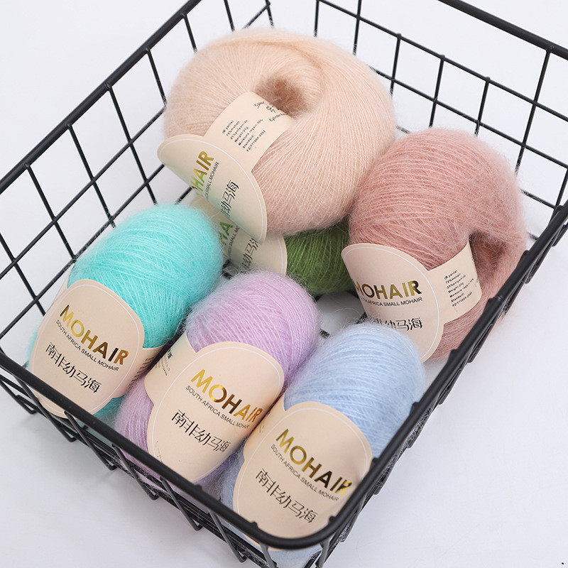 Mohair Yarn Ball ขายส่ง Hand-Knitted South African Mohair Fine Yarn ถักผ้าพันคอผ้าคลุมไหล่ด้านนอก Ya