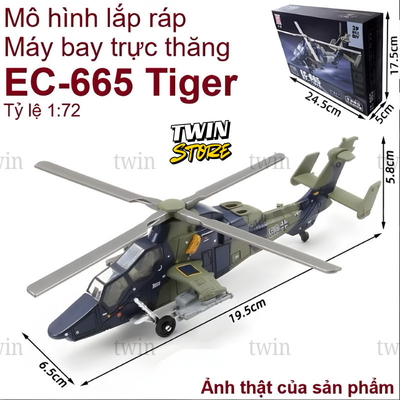 EC665 Tiger เฮลิคอปเตอร์ประกอบรุ่นและเครื่องบินรถถังสารพันของสะสมตกแต่งของขวัญ M12 TW