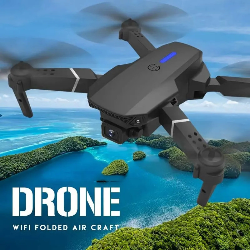 2025 E88 Professional มุมกว้าง Rc Dron Hd 4k โหมดกล้องเฮลิคอปเตอร์พับได้เครื่องบิน Quadcopter Drone 
