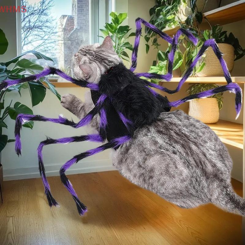 (wms) สัตว์เลี้ยงสายรัดแมงมุมเครื่องแต่งกายฮาโลวีนแมงมุมการเปลี่ยนแปลงชุดเครื่องแต่งกายสัตว์เลี้ยงแม