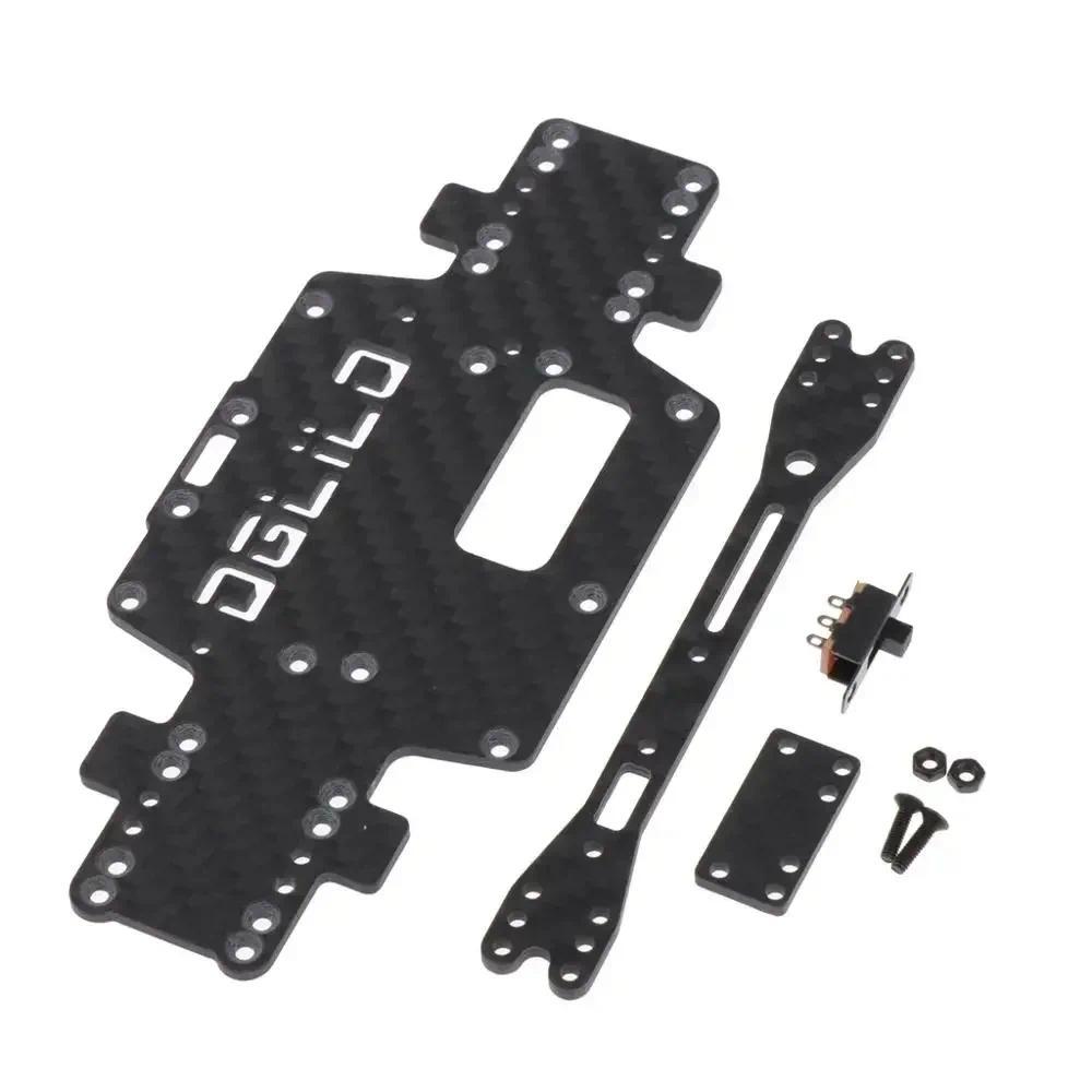 Wltoys K969 K979 K989 K999 P929 P939 สําหรับ 1:28 RC รถอะไหล่อัพเกรดคาร์บอนไฟเบอร์แชสซีรถด้านล่าง Lo