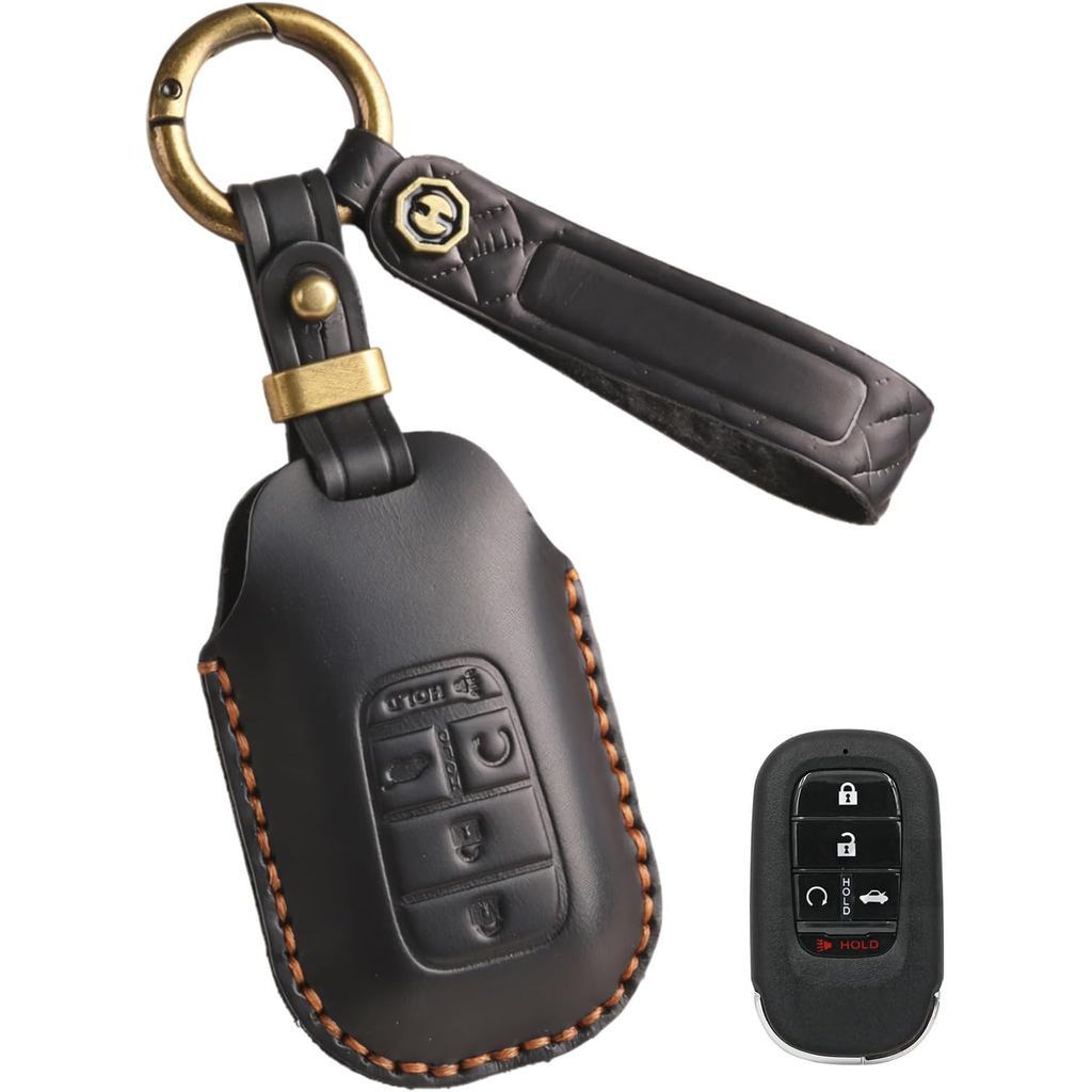 Key Fob สําหรับ Honda หนังพวงกุญแจสําหรับ CRV Civic Accord Pilot HRV 2024 2023 2025 รถ Key Holder (ส