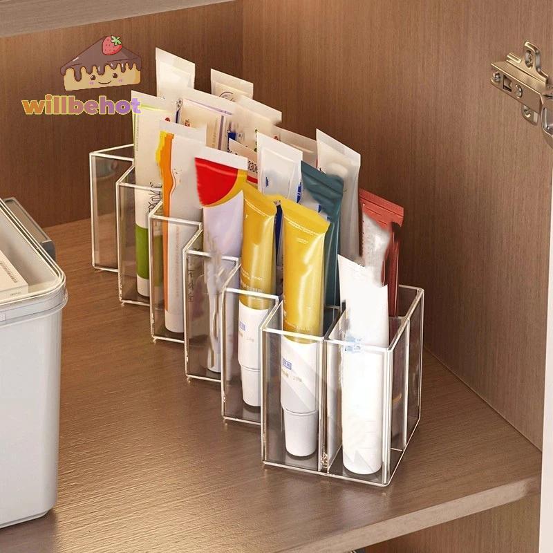 [Willbehot-t] 10/16 Slot Ointments Organizer Multi-Compartment กล่องเก็บยาสําหรับสินค้าขนาดเล็กสําหร