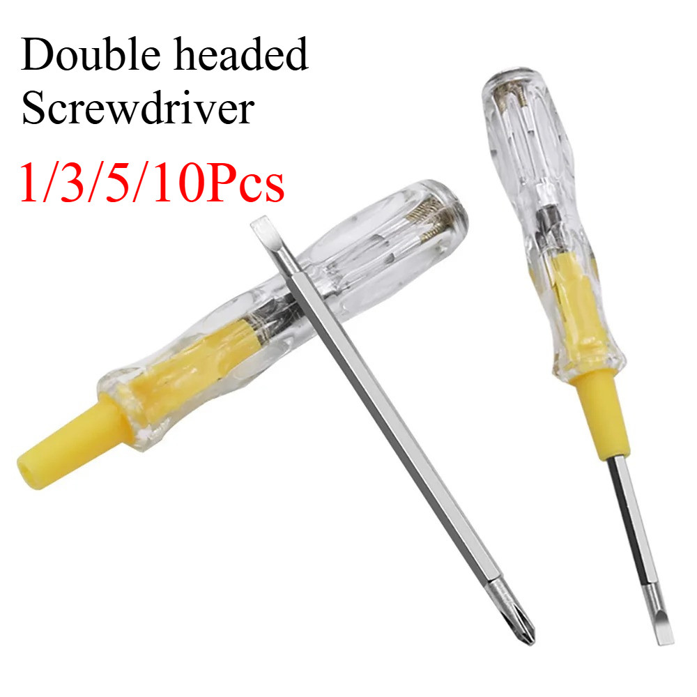 Double-Headed Screwdriver 100-500v Voltage Tester Pen  Detector Removable Phillips Flat-head Screwdr